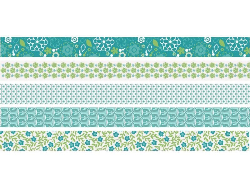 Heyda Washi Tape Blumen mini Grün