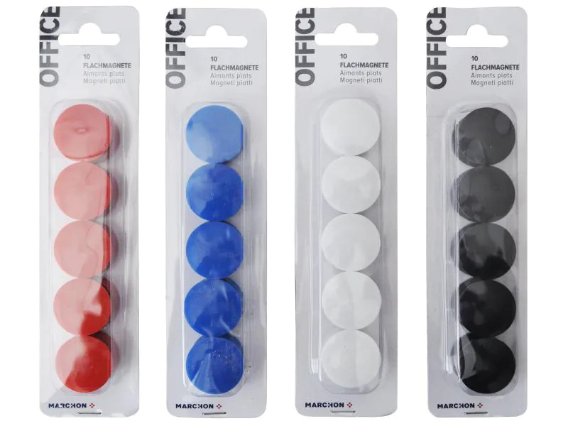 Office Haftmagnet flach, 10 Stück