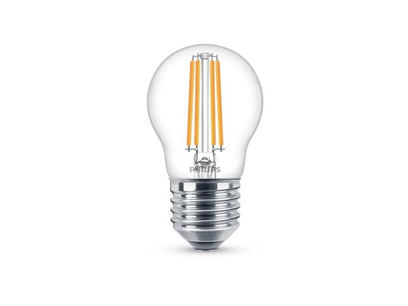 Philips Lampe LEDcla 60W E27 P45 WW CL ND Warmweiss