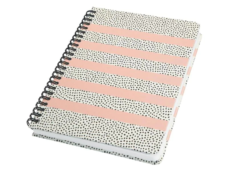 Jolie Notizbuch Sweet Dots A5, Dot, Rosa/Schwarz/Weiss