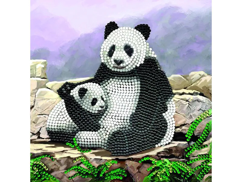 CRAFT Buddy Bastelset Crystal Art Card Panda