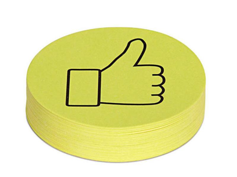 Maul Moderationskarten 9.5 cm Daumen, 100 Stück