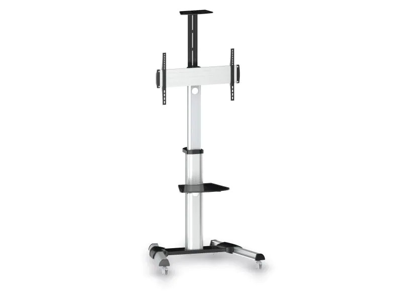 PureMounts TV-Trolley PMP PDS-0001C Schwarz/Silber