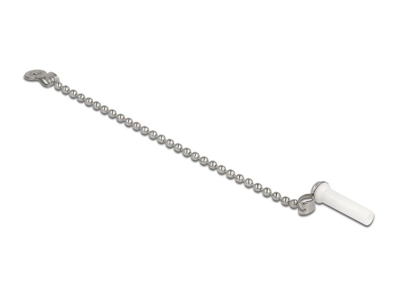 Delock Staubschutz Für LC Stecker mit Kette, 1 Stk, weiss