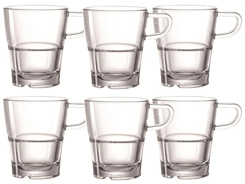 Leonardo Kaffeetasse Senso 250 ml, 6 Stück, Transparent