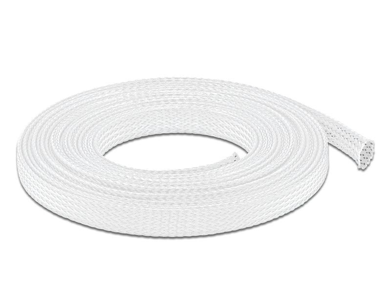 Delock Kabelschlauch dehnbar, 5m x 12 mm Weiss