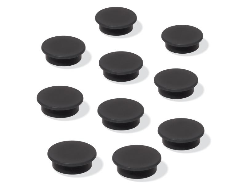 Sigel Haftmagnet 24 mm 10 Stück, Schwarz