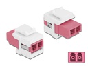 Delock Keystone-Modul LC Buchse zu LC  Buchse Violett / Weiss