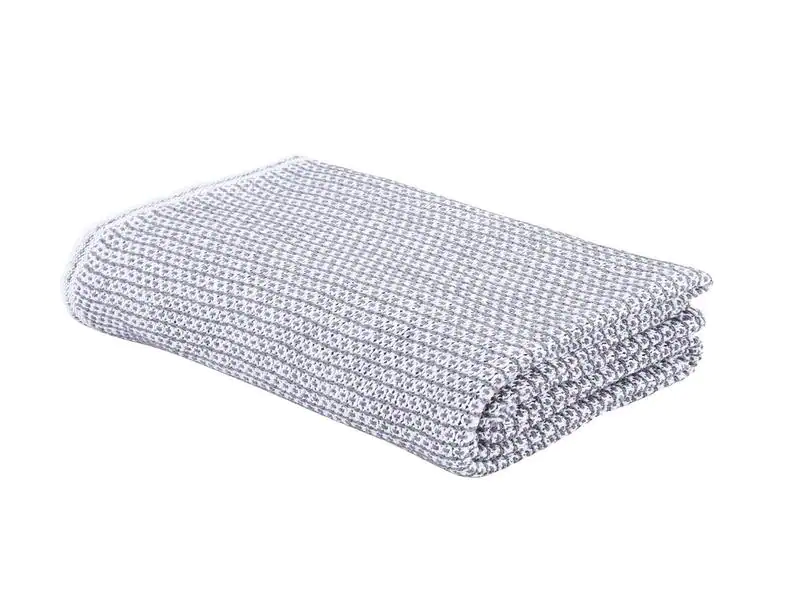 Eskimo Decke Ascona 150 x 210 cm, Weiss/Antrazith