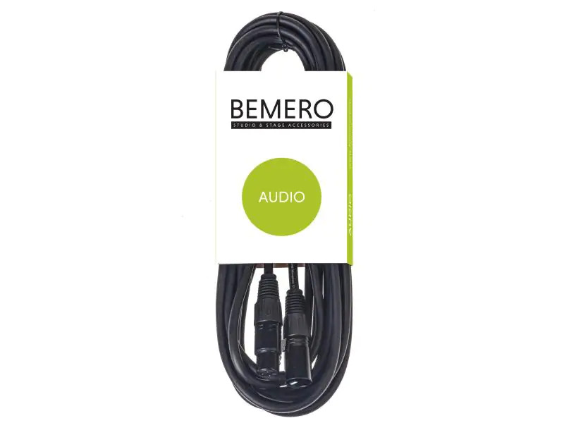 Bemero XLR-Kabel XLRf XLRm symmetrisch 6 m, Schwarz