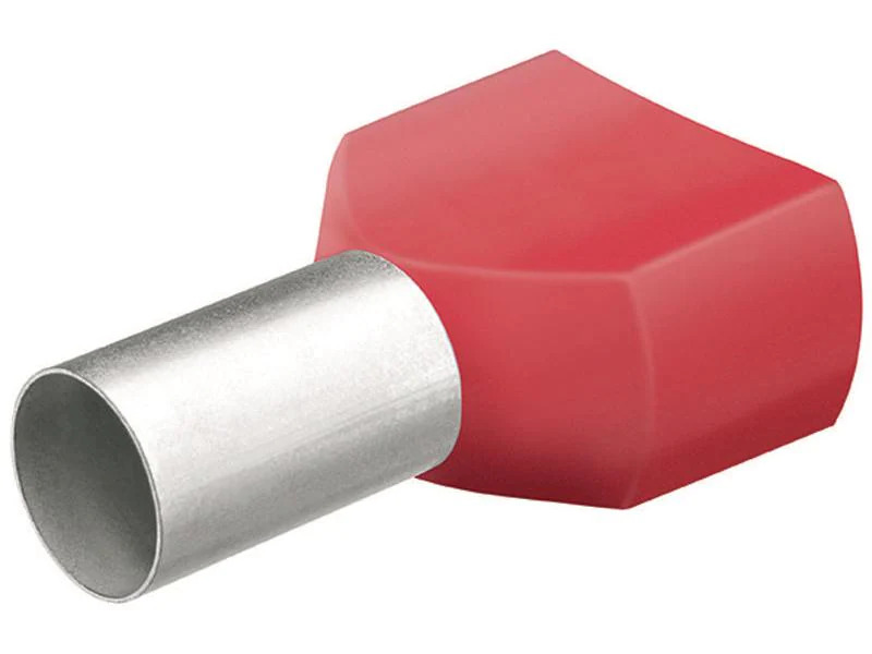 Knipex Aderendhülsen Twin 24 x 12 mm Rot, 50 Stück