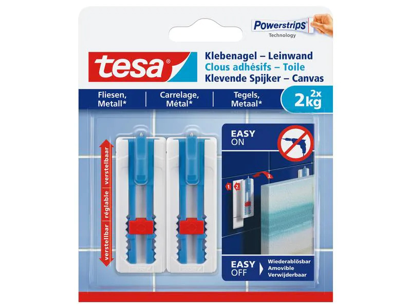 tesa Klebenagel Leinwand für Fliesen &amp; Metall 2 kg