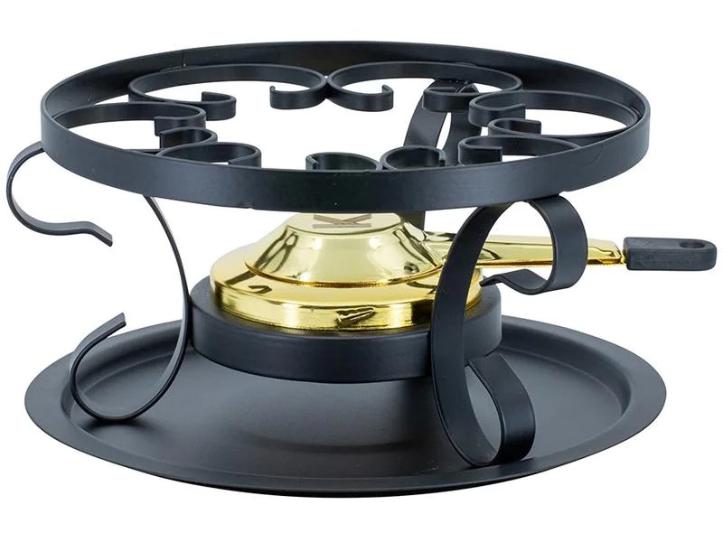 Kadastar Fondue-Rechaud Traditional Ø 21 cm Gold/Schwarz