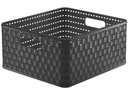 Rotho Aufbewahrungskorb Country 32.8 x 30 x 16 cm, Anthrazit