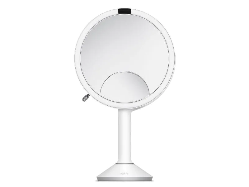 Simplehuman Kosmetikspiegel mit Sensor Trio Ø 20 cm Weiss