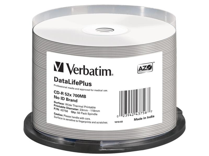 Verbatim CD-R Thermo 0.7 GB, Spindel (50 Stück)