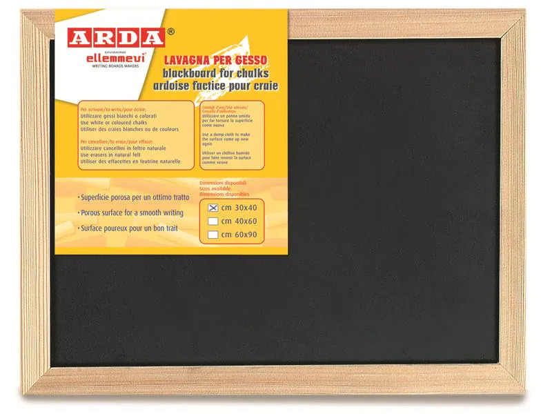 Arda Kreidetafel Blackboard 30 x 40 cm, Schwarz