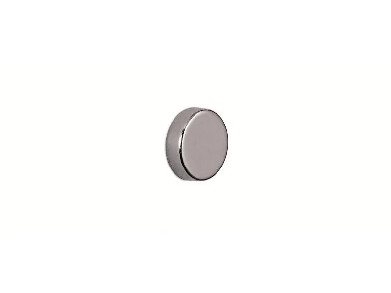 Maul Haftmagnet Neodym Ø 10 x 3 mm Silber, 10 Stück