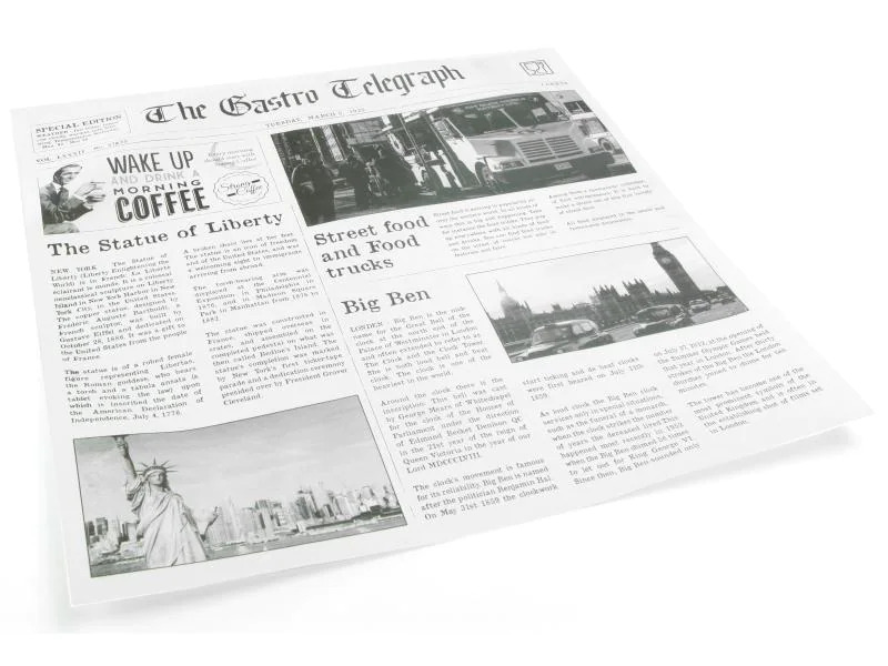 Sier Sandwich-Beutel News Paper 30 cm x 30 cm, 300 Stück