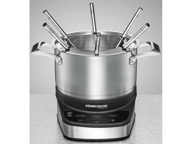Rommelsbacher Fondue-Set All-in-One 20.F 1200, 7 Teile, Silber