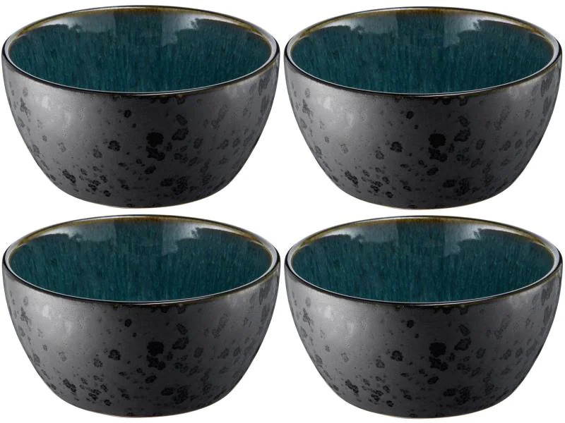 Bitz Snackschale 12 cm, 4 Stück, Schwarz/Grün