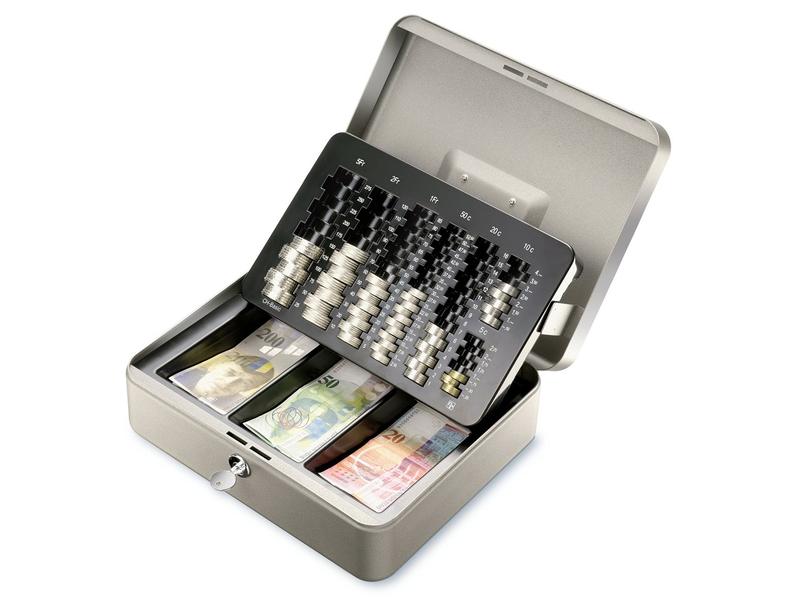 Robert Rieffel Geldkassette Moneta-Basic-Ch 30 x 24.2x 10.6 cm, Grau