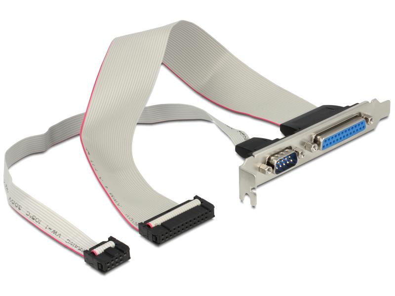 Delock Bracket RS-232 DB9/Parallel DB25