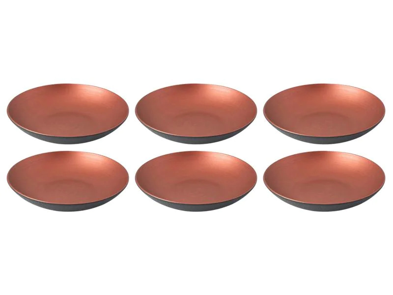 Villeroy &amp; Boch Schale Manufacture Rock Glow 24 cm, 6 Stück, Bronze/Kupfer