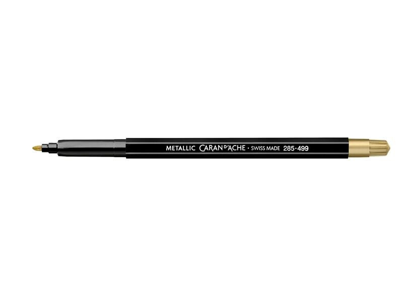 Caran d'Ache Filzstift Fibralo Metallic 1 Stück, Gold