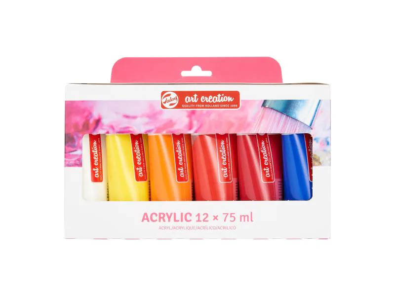 Talens Acrylfarbe 12er Set, Mehrfarbig