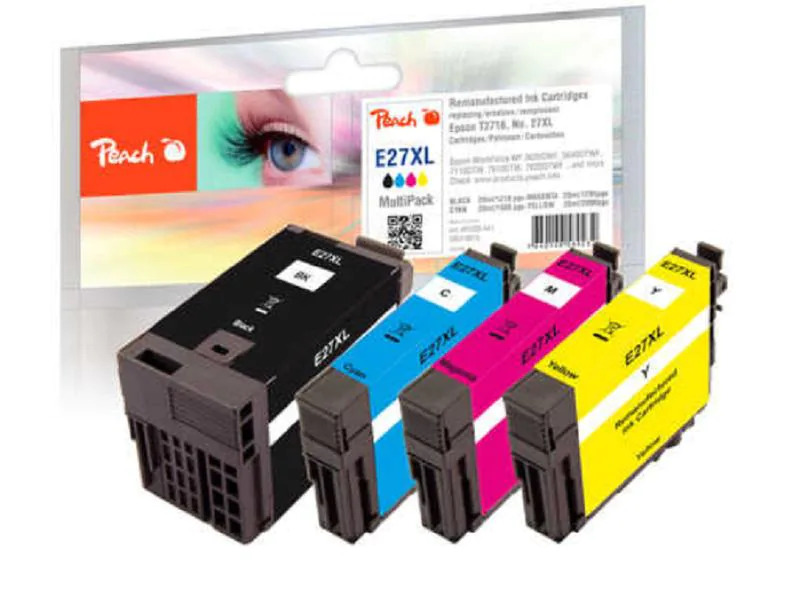 Peach Tinte Epson T2715, No 27XL BK, C, M, Y