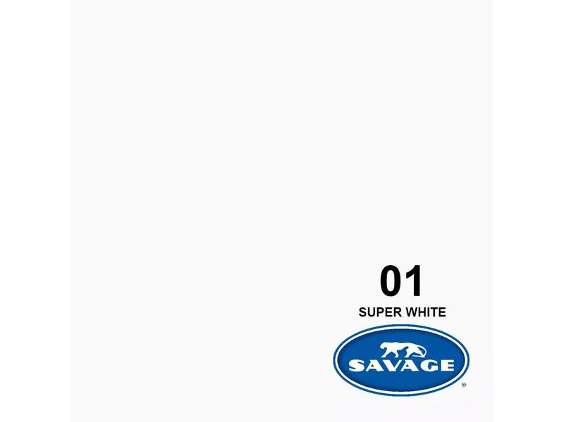 Savage Hintergrund Papier 1.35 x 11 m Super White