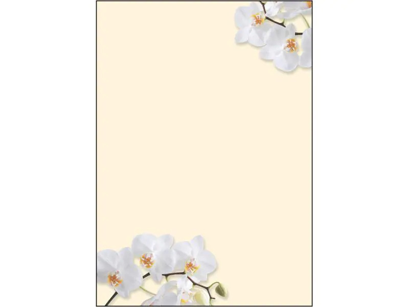 Sigel Motivpapier White Orchid A4, 50 Blatt