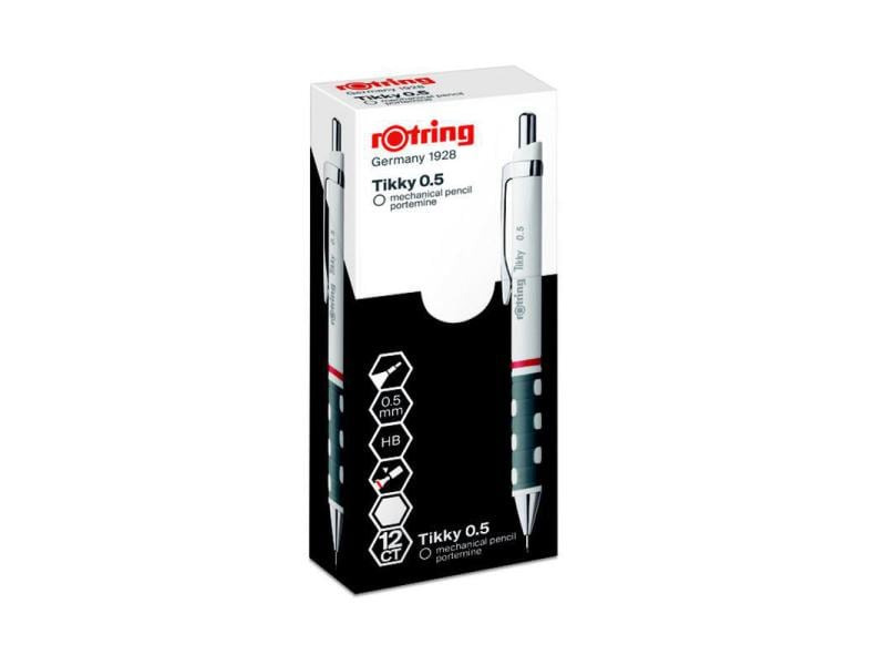 Rotring Minenbleistift Tikky HB, 0.5 mm, Weiss