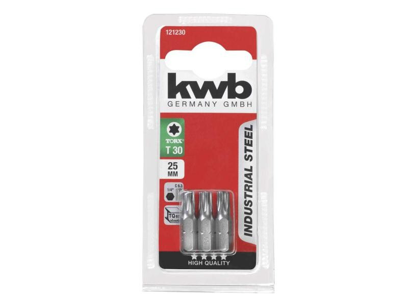 kwb Bit-Set 1/4 Torx T30 3-teilig