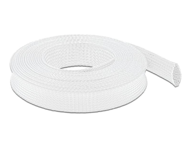 Delock Kabelschlauch dehnbar, 5m x 25 mm Weiss