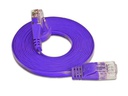 SLIM Slimpatchkabel RJ-45 - RJ-45, Cat 6, UTP, 0.15 m, Violett