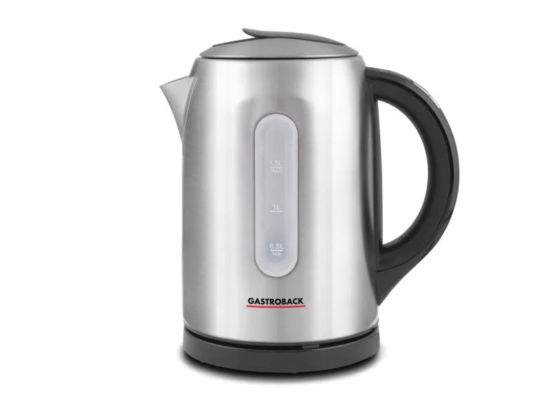 Gastroback Wasserkocher Colour Vision Pro 1.5 l, Silber
