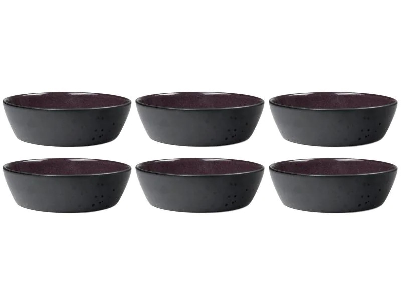 Bitz Suppenschale 18 cm, 6 Stück, Schwarz/Lila