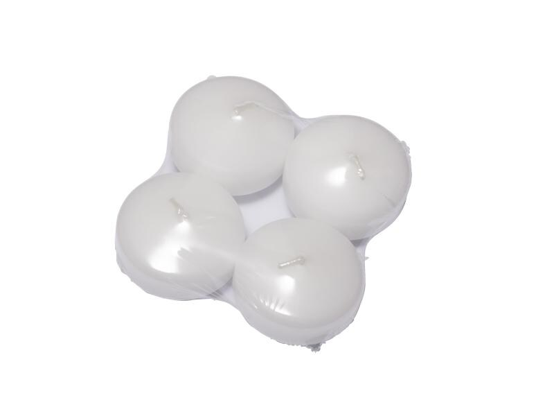 Herzog Kerzen AG Schwimmkerze Linsen Ø 5 cm, Weiss