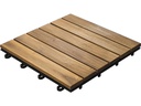 Florco Balkon-&amp; Terrassenplatten Akazie, 5 Latten 30 x 30, 5 Stk.
