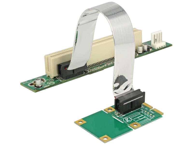 Delock PCI-E Riser Karte Mini PCI-Express – PCI 13 cm Kabel, Links