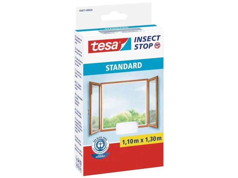 tesa Fliegengitter Insect Stop Standard, 1.3 x 1.5 m, weiss
