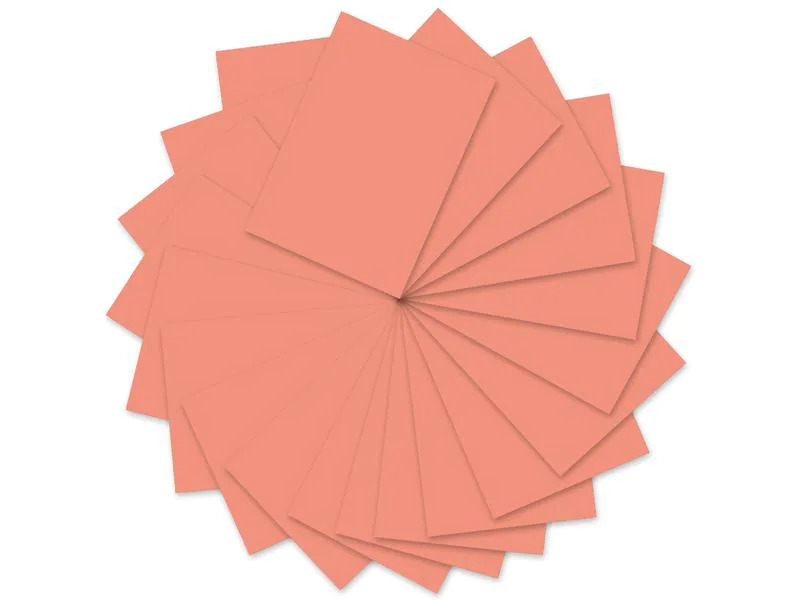 URSUS Tonzeichenpapier A4, 130 g/m², 100 Blatt, Koralle