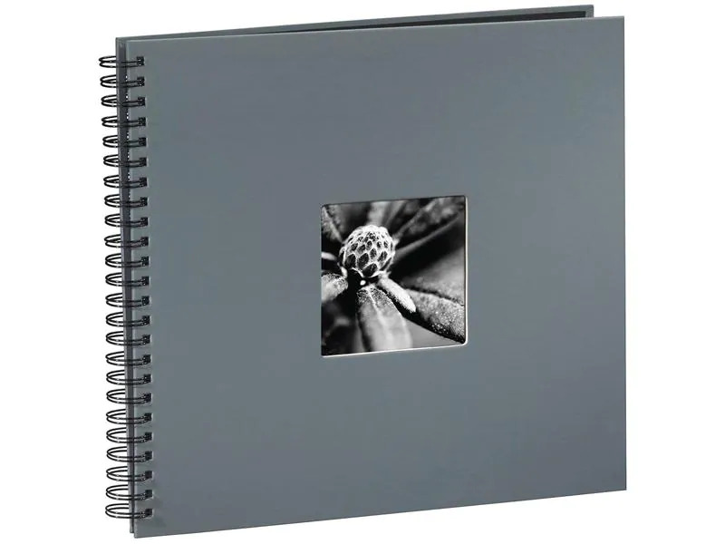 Hama Fotoalbum Fine Art 36 x 32 cm Grau, 50 schwarze Seiten