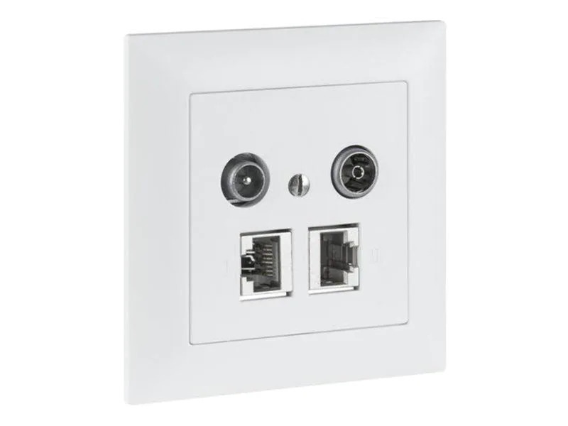 R&amp;M Multimedia-Dose UP 2-Loch 11dB komplett