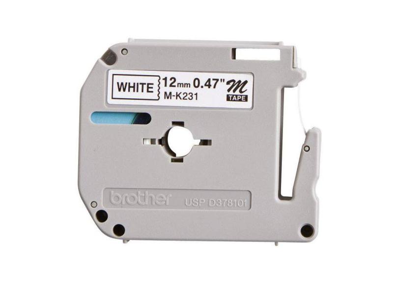 Brother Beschriftungsband M-K231 Schwarz auf Weiss