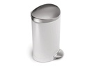 Simplehuman Treteimer CW1867 10 Liter, Weiss, fingerprint-proof