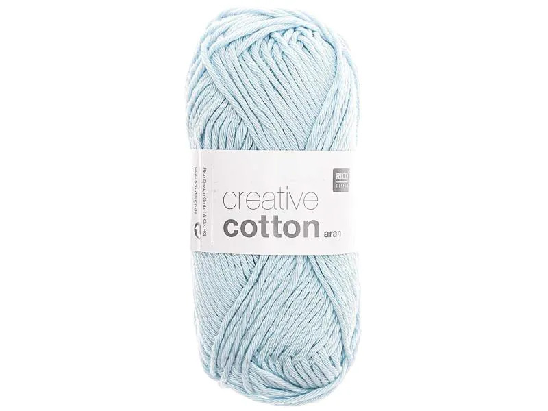 Rico Design Wolle Creative Cotton Aran 50 g Eisblau