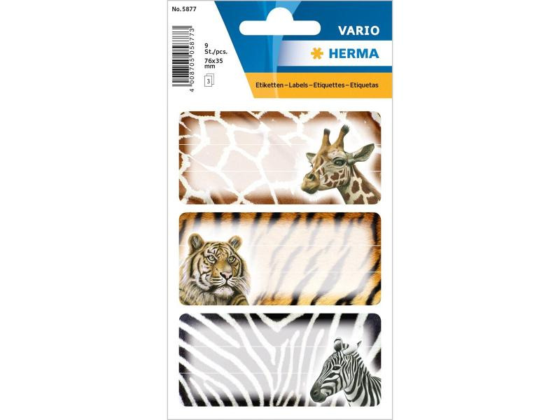 Herma Stickers Schuletiketten Afrikanische Tiere